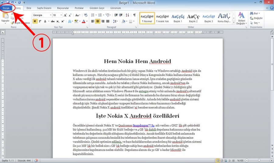 Word Dosyasını Pdf Çevirme, Office 2010 Size Yeter